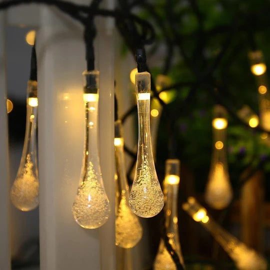 BowLift | Water Drop Solar String Lights