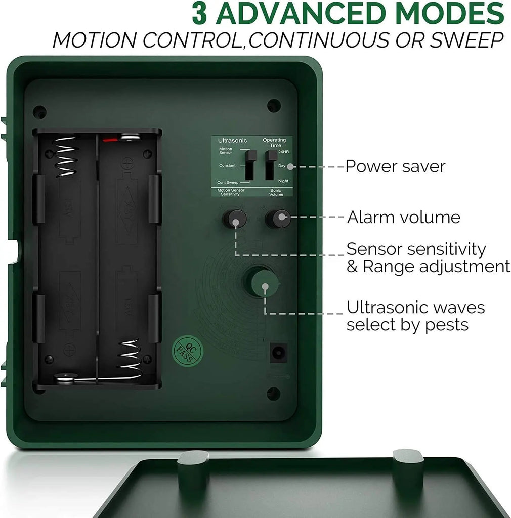 BowLift | Outdoor Ultrasonic Bird Repeller | Effective, Humane Woodpecker Deterrent for Gardens, Patios & Farms