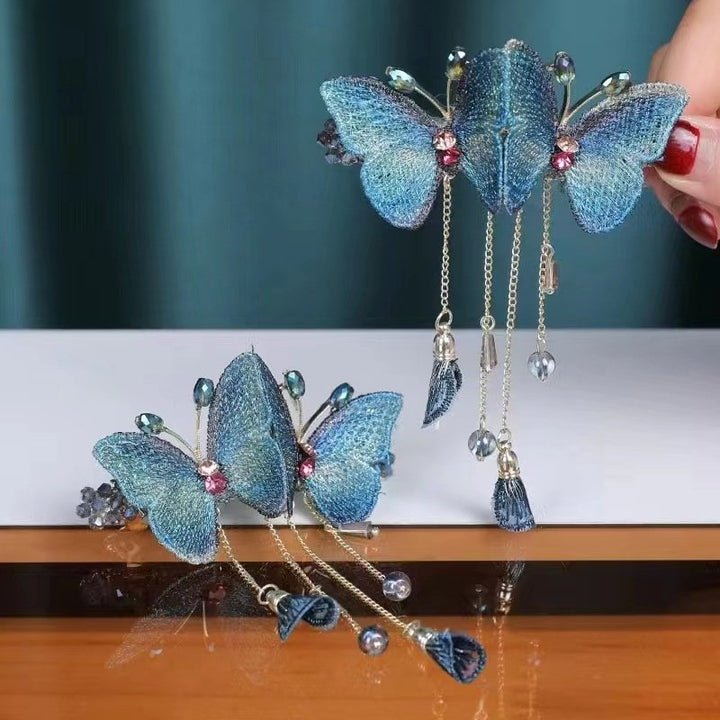 BowLift | Temperament Butterfly Rhinestone Tassel Hair Clip