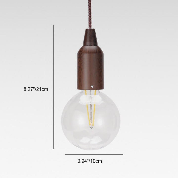 Retro Portable Waterproof Wood Round Cone Battery USB 1-Light Camping Outdoor Light | Bowlift
