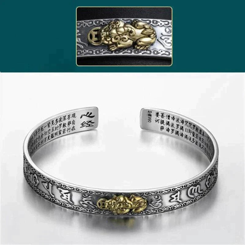 Seductive Silver Pixiu Bracelet for Wealth | Discover the Magic of Chinese Mythology Bowlift