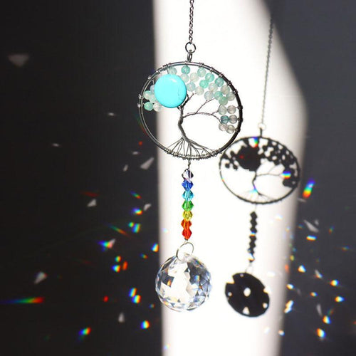 Crystal Wind Chime Tree Of Life Suncatcher | Bowlift