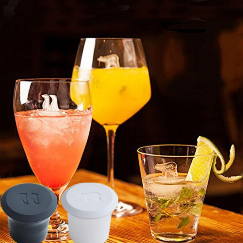 BowLift | 2pcs Polar Bear and Penguin Silicone Ice Cube Mold Maker