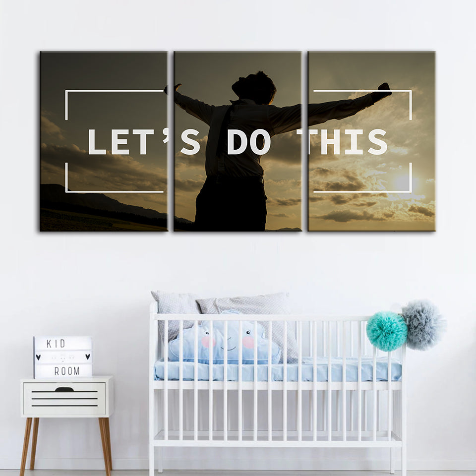 Let's Do This 3 Piece - Canvas Wall Art Painting | Bowlift