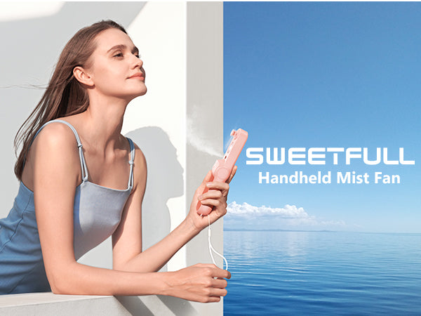Misting Fan Portable, Handheld Personal Mister Fans | Bowlift
