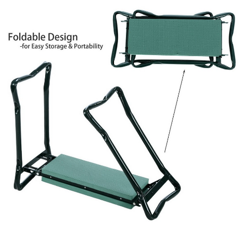 BowLift | Garden Stool with Bag – Collapsible Seat and Workspace for Gardening