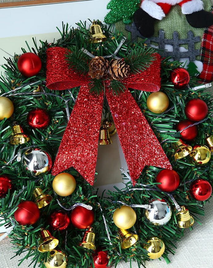 BowLift | Christmas Wreath Branches Bells Christmas Lights String Decoration Lights
