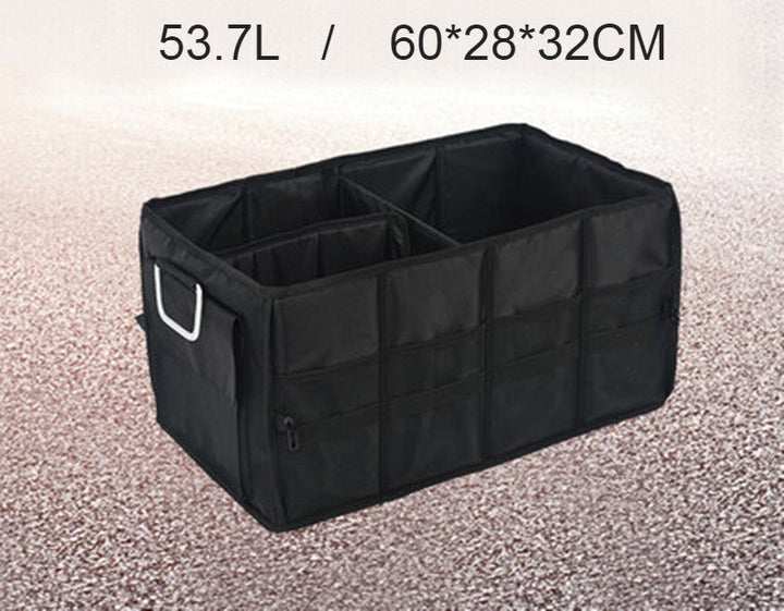 BowLift | Multifunctional Foldable Car Trunk Storage Box, with 50L Large Capacity, Detachable Partition and Scratch-resistant and Easy-to-clean Design