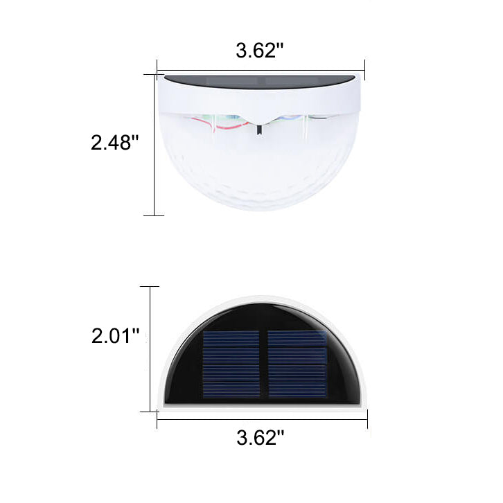 Solar Semi Circle Outdoor Waterproof Light Shadow Fence Wall Sconce Lamp | Bowlift