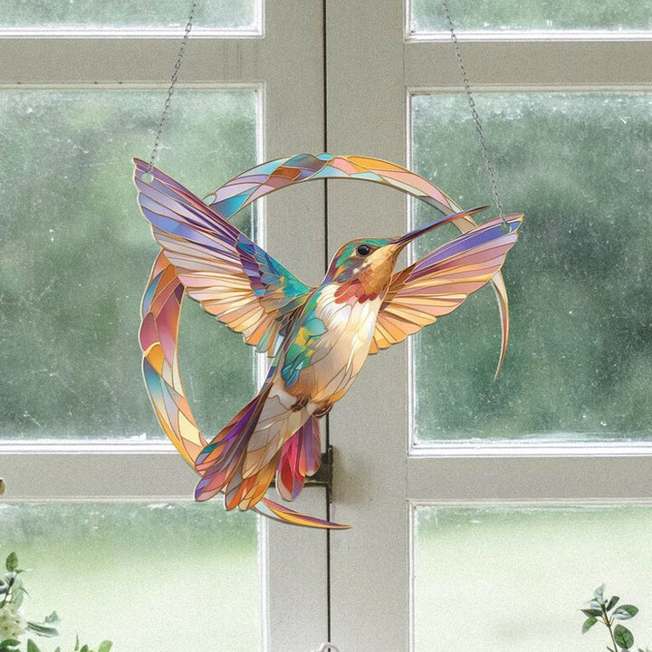 BowLift | Luminara HummiGlow Kolibri Sun Catcher | Memory & Joy of Life | Handcrafted Window Decoration made of Acrylic