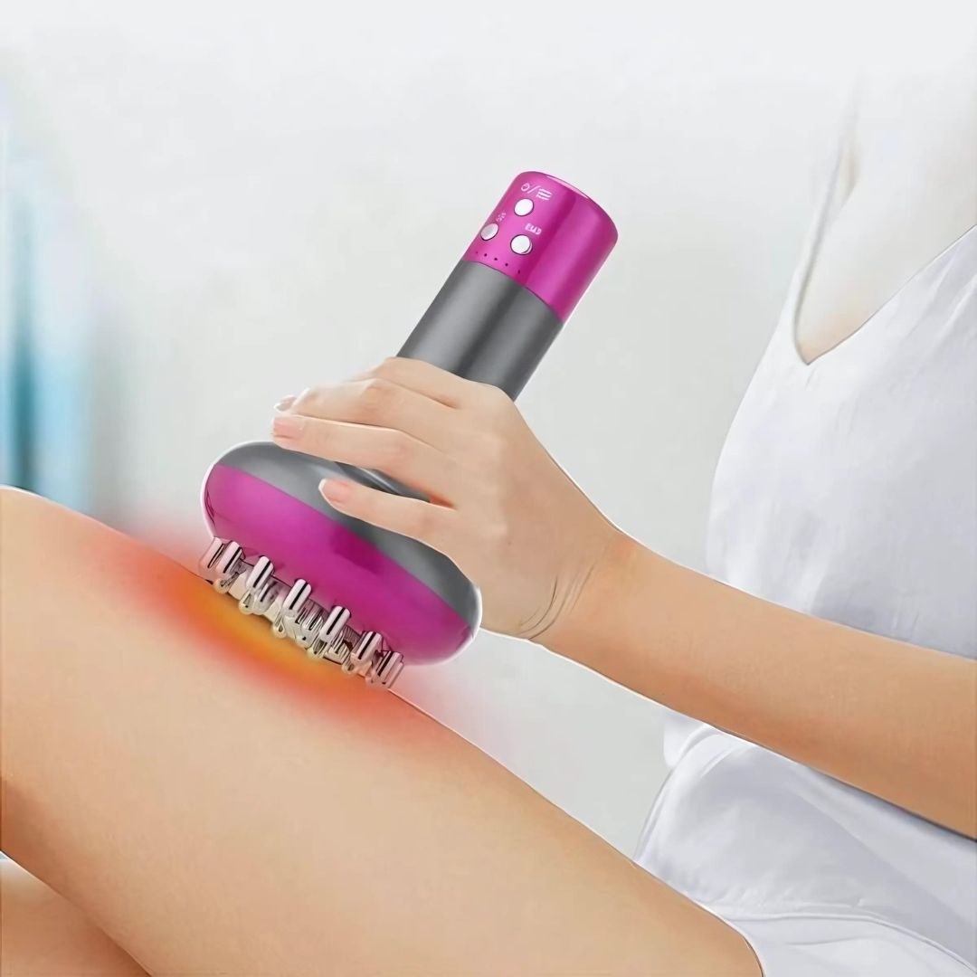 LumiSculpt Electric Cellulite Meridian Brush Massager | Skin Firming Device - Lymphatic Drainage and Muscle Relaxation for Home Use Bowlift
