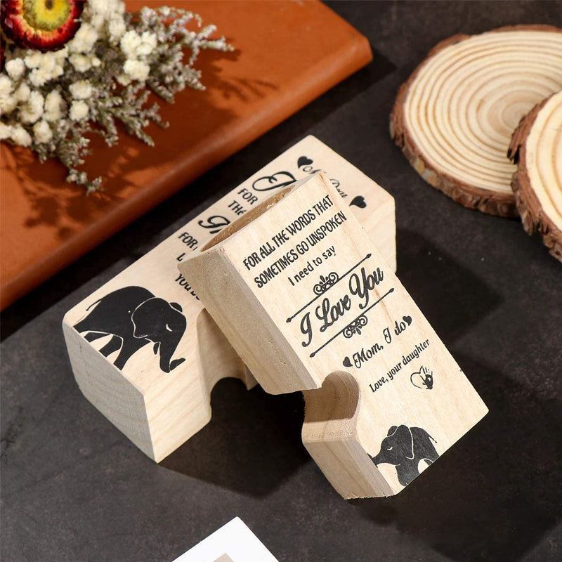 Smile A Lot More - Wooden Candle Holder with Candle Gift for Your Loved Ones | Bowlift
