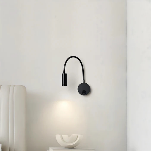 BowLift | Wireless LED Wall Light with Flexible Arm in Black