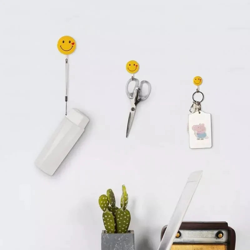 3 PCs Emoji Wall Hook Heavy Duty Self Adhesive Hook Bowlift