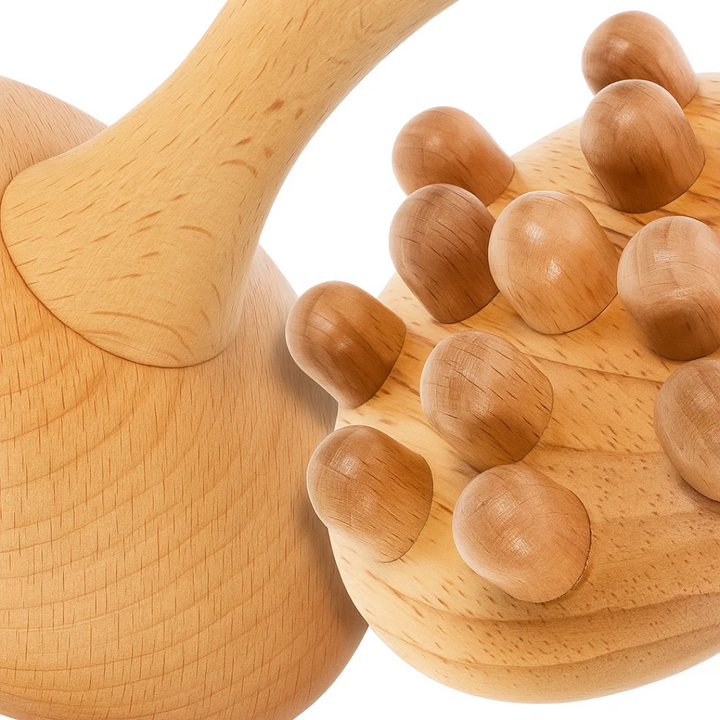 Knot-Relief Booster – Durable Beech Wood – Improves Circulation – Gentle Cellulite Care – Home Relaxation Bowlift