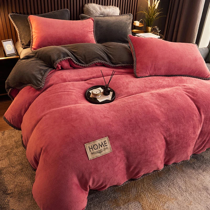 BowLift | Luxury Velvet Fleece Duvet Cover Set - PlushHaven