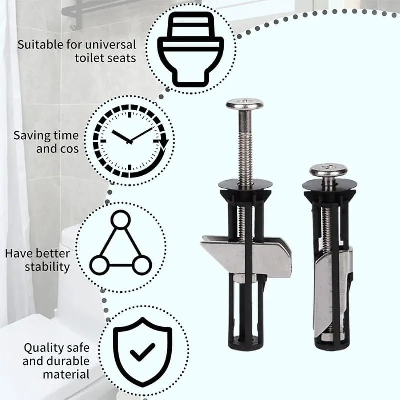 BowLift | 2+2 | Heavy-duty fastening screws for stable toilet seats