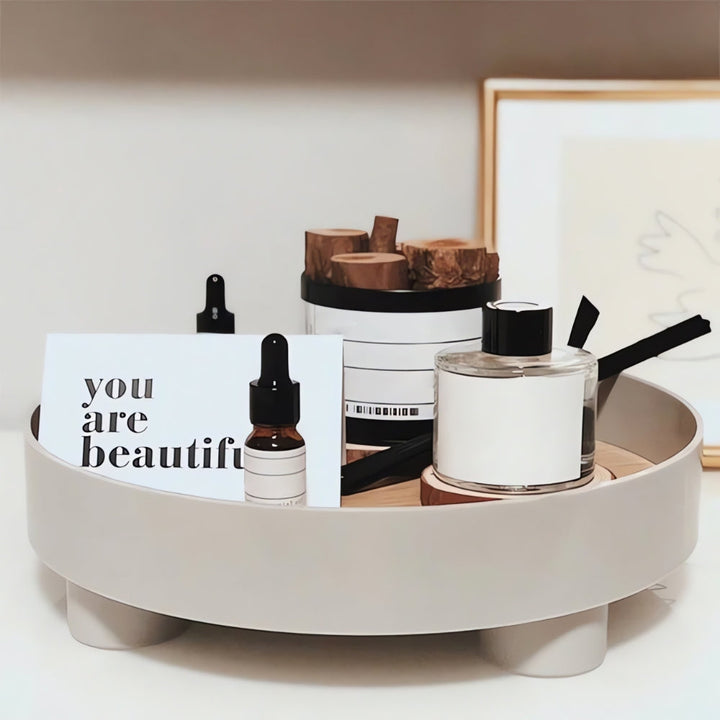 BowLift | Modern Round Wooden Barbara Tray