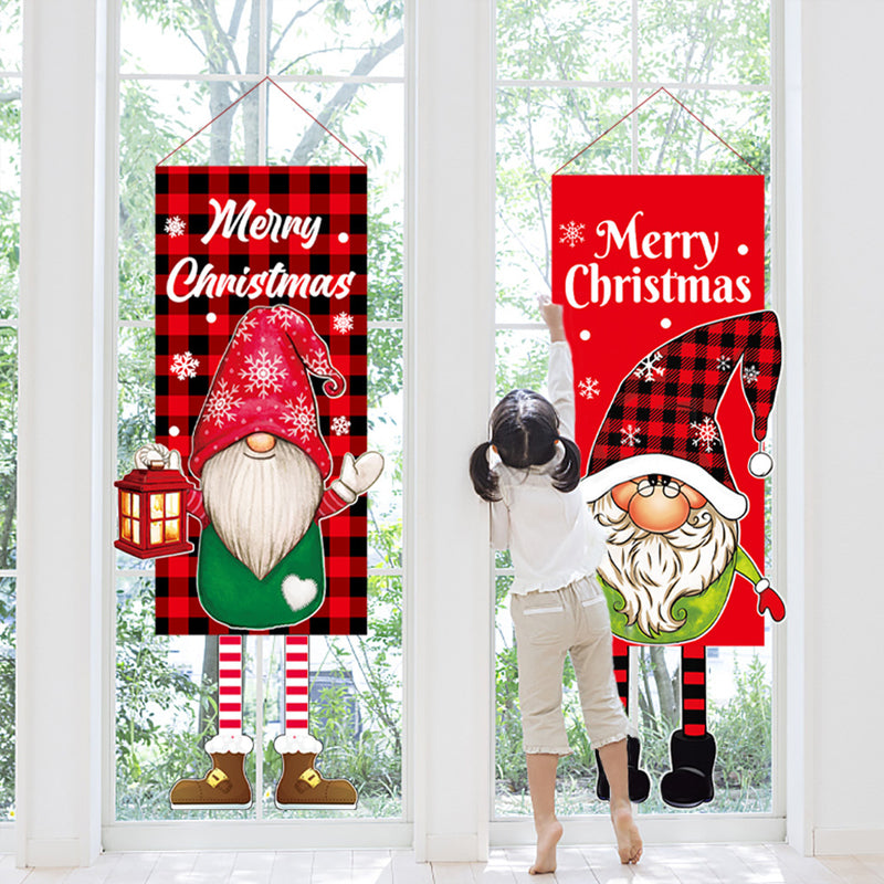 BowLift | Christmas Decoration Hanging Grinch Faceless Doll Door Hanging Flag Garden Flag