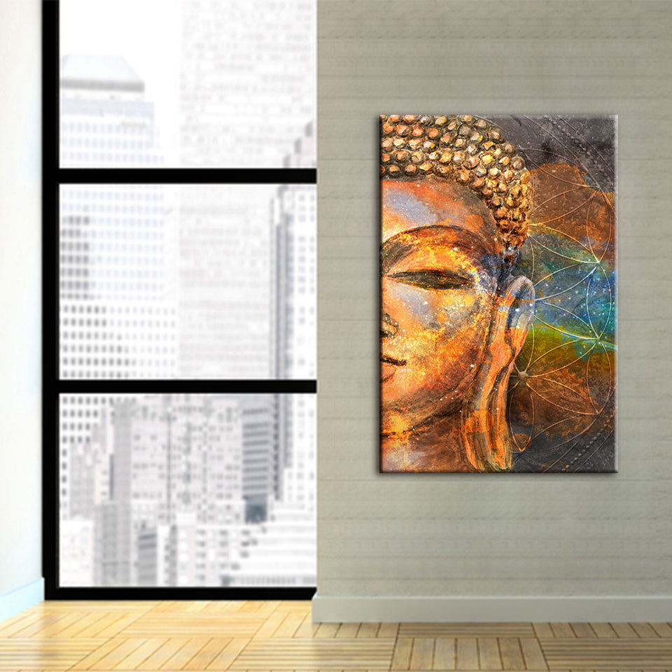 Buddha's Peace - Canvas Wall Art Painting | Bowlift