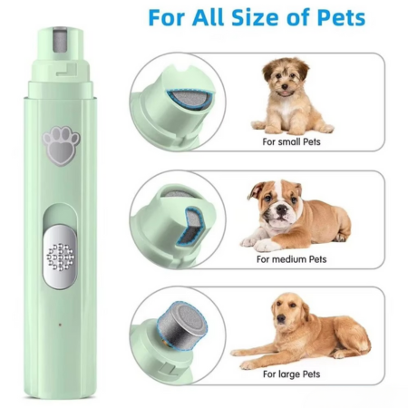 BowLift | Rechargeable Electric Dog Nail Grinder with Polisher Wheel for Small and Large Pets