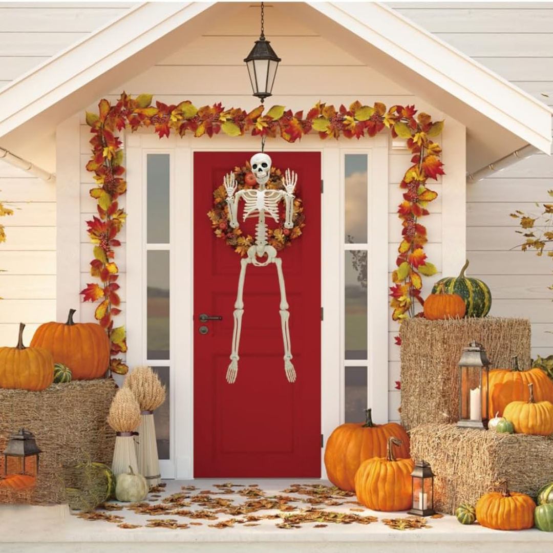 Full Body Skeleton Halloween Decoration – Scares Guaranteed, Fun for All Bowlift