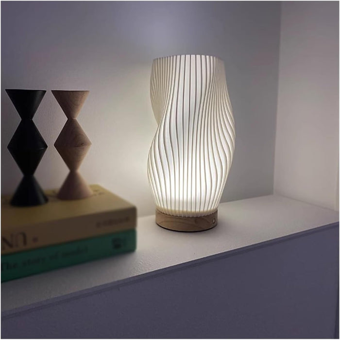 BowLift | Wavecrest Table Lamp – Soft Glow Designer Lamp with Dimmable Warm & Natural White Light