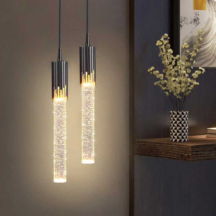 BowLift | Glass Pendant Lamp in Cylinder Shape - Lustreau