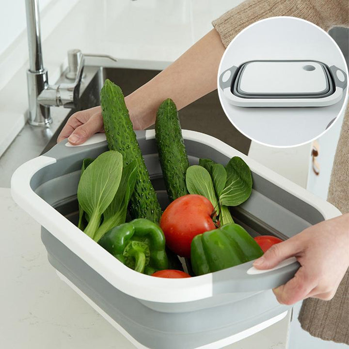 Ciaovie collapsible cutting board with dish container | Bowlift