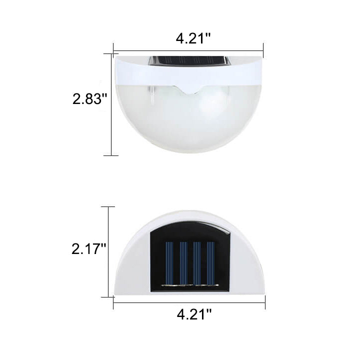 Solar Semi Circle Outdoor Waterproof Light Shadow Fence Wall Sconce Lamp | Bowlift
