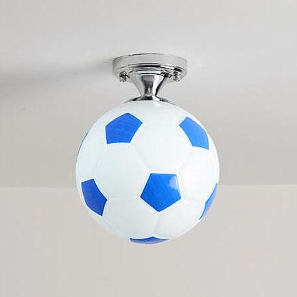 BowLift | SportLume Creative Ceiling Light | Basketball & Football Design | Semi-Mount | Glass Lamp