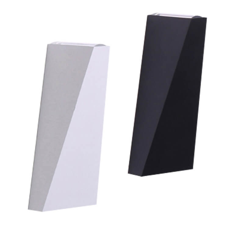 Simple Trapezoidal Outdoor Waterproof LED 2-Light Wall Sconce Lamp | Bowlift