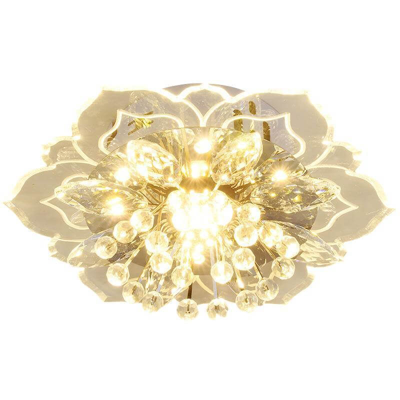 BowLift | GlowPetal LED Crystal Ceiling Light | Flower Shaped | Modern Design | Energy Saving | Decorative Lighting