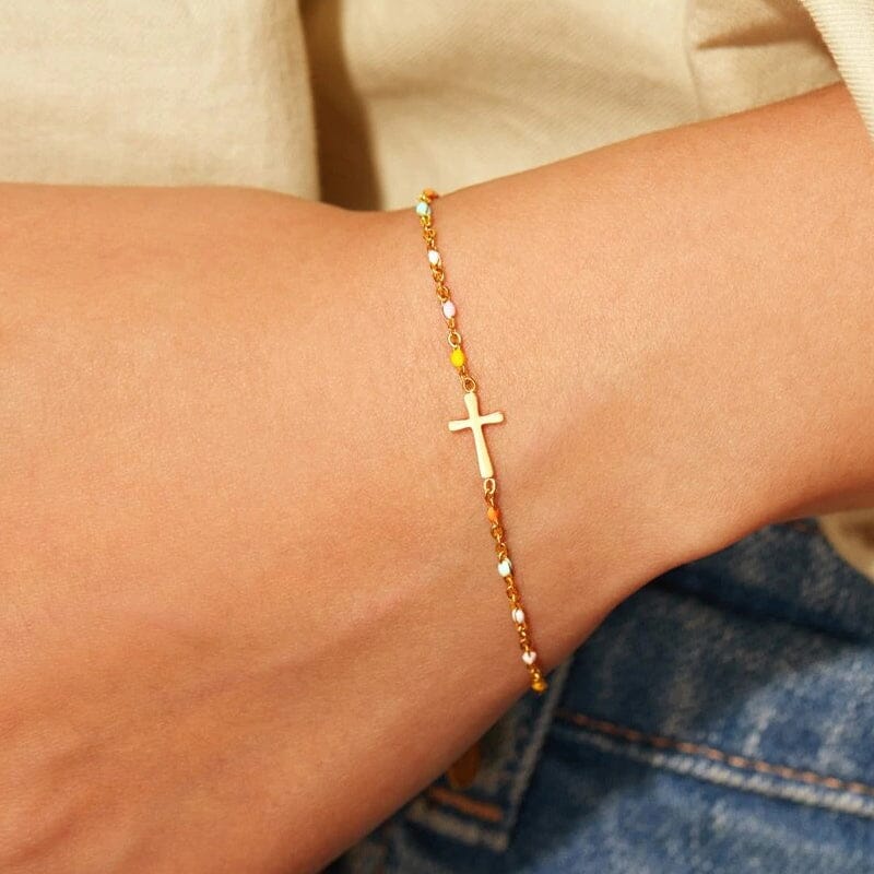 BowLift | Adjustable Cross Bracelet for Friendship & Faith – Silver or Gold – Gift Box Option