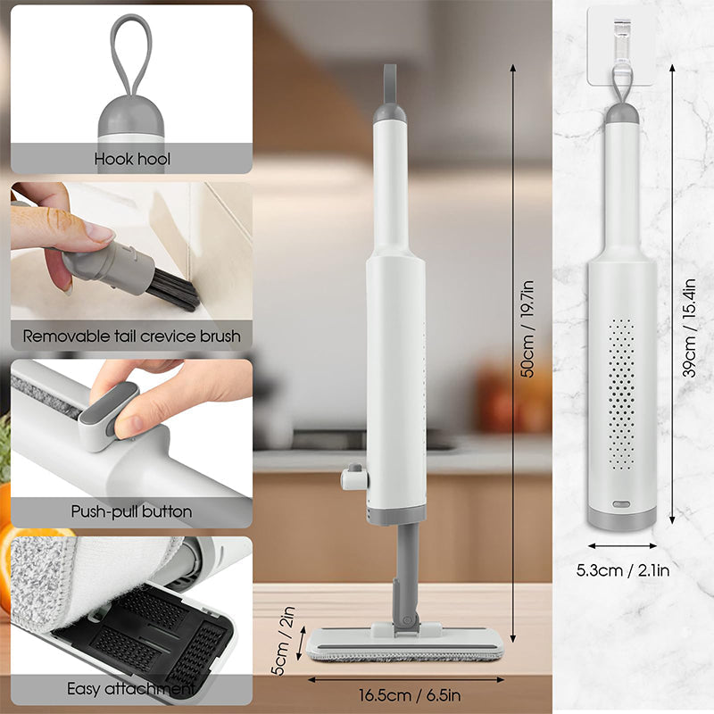 BowLift | Rotatable Self-Squeeze Mini Mop with Crevice Brush