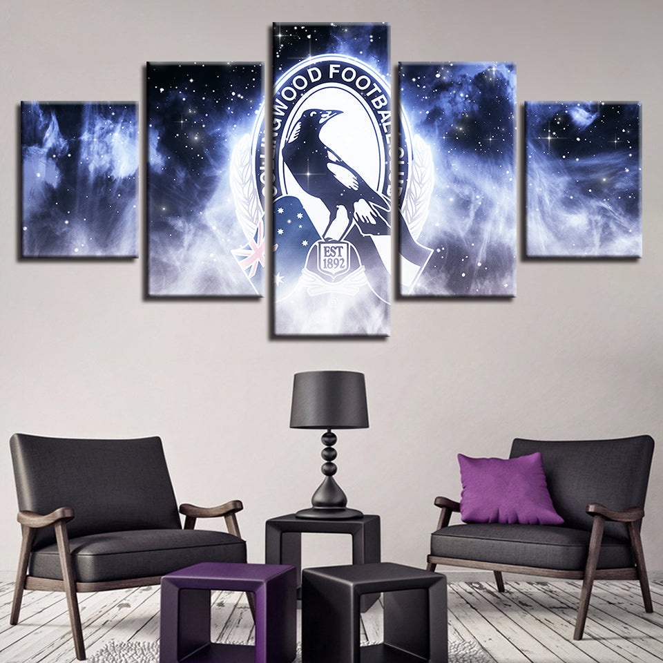 Collingwood Football Club 5 Piece - Canvas Wall Art Painting | Bowlift