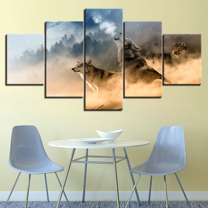 Soft Wolf Clouds - Canvas Wall Art Painting | Bowlift