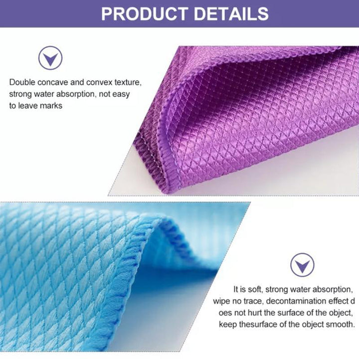 BowLift | Fish Scale Microfiber Polishing Cleaning Cloth 5 Pcs