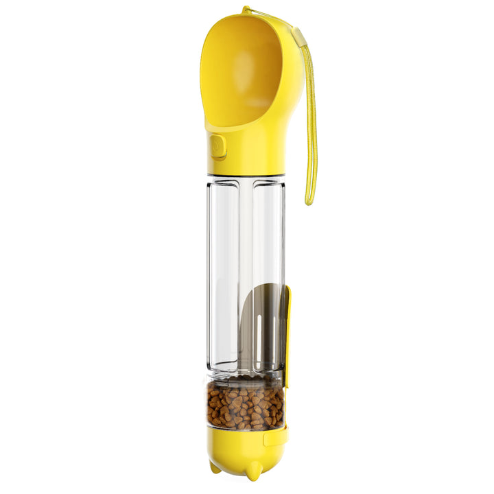Portable 500ml Pet Water Bottle with Food Compartment & Bag