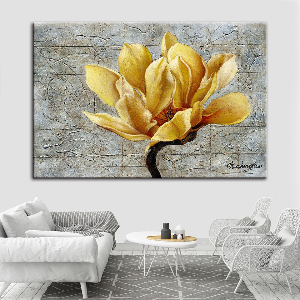 Yellow Lily - Canvas Wall Art Painting | Bowlift