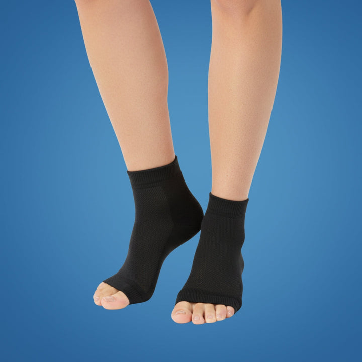 Moisturising Gel Lining – Cushioned Open-Toe – Softens Cracked Heels Overnight – For Foot Relief Comfort Bowlift