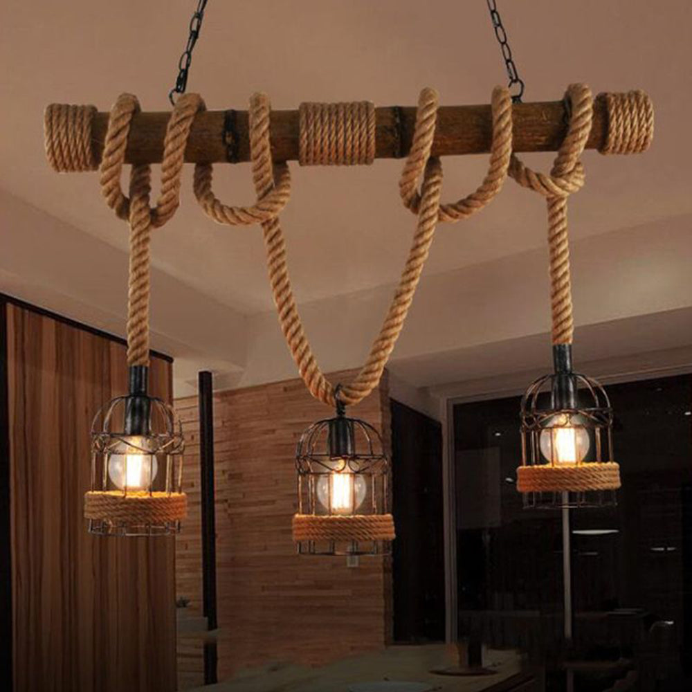 BowLift | AlessioGlow - Retro Metal Wood Pendant Lamp for Atmospheric Interiors