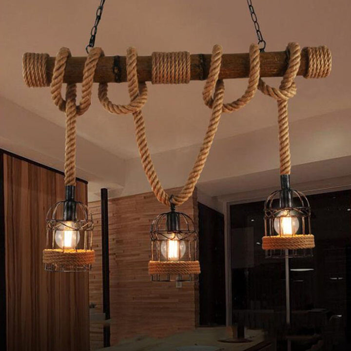 BowLift | AlessioGlow - Retro Metal Wood Pendant Lamp for Atmospheric Interiors