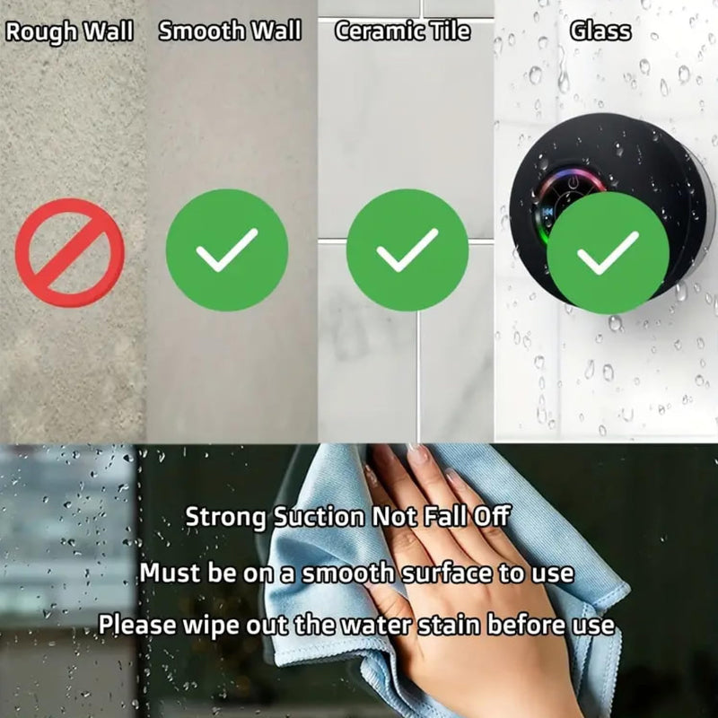 BowLift | Mini Bluetooth Shower Speaker with LED Light