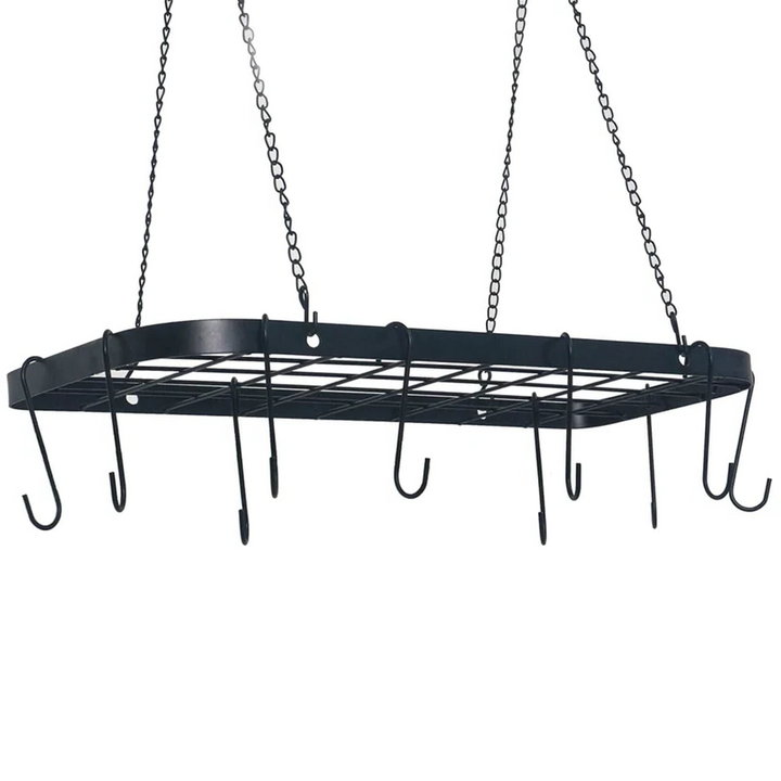 BowLift | Large Capacity Rustic Pots And Pans Hanging Holder Kitchen Organizer Rack