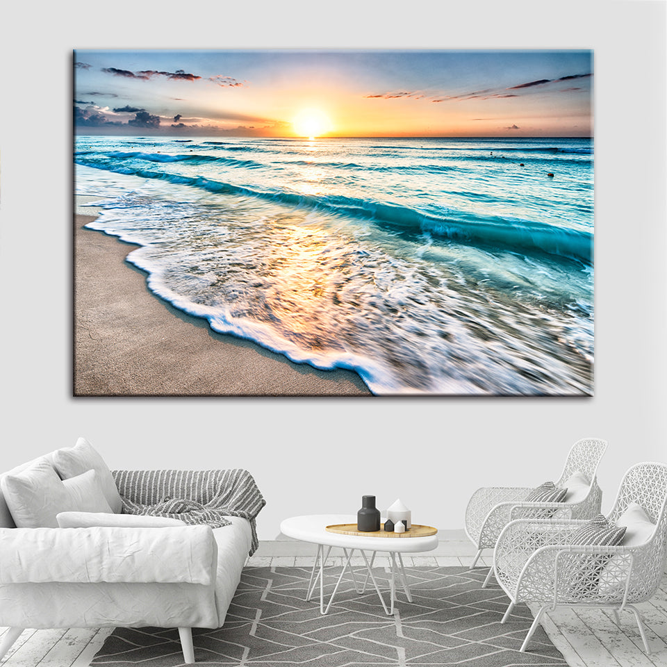 Sunny Florida Beach - Canvas Wall Art Painting | Bowlift