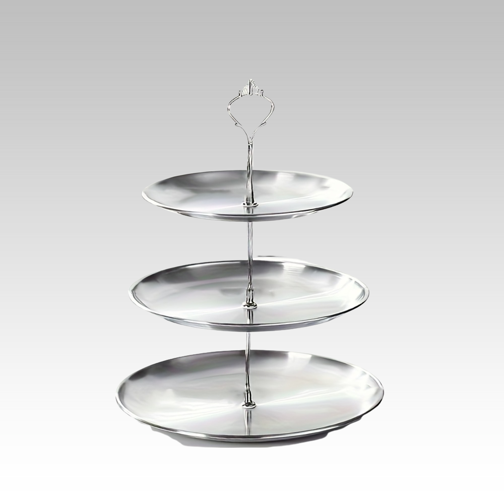 SteelTower - Elegant Triple Serving Plate for Parties Bowlift