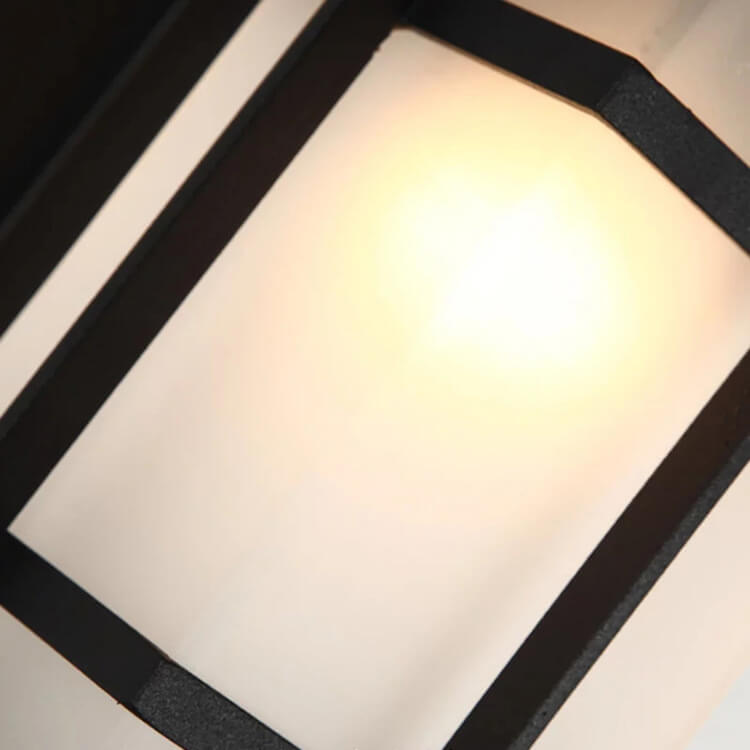 Modern Chinese Square Outdoor Waterproof 1-Light Wall Sconce Lamp | Bowlift