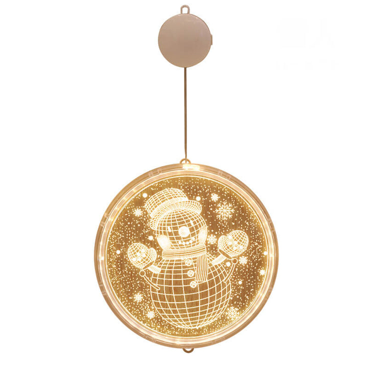 BowLift | Christmas LED Acrylic Decoration Round Suction Cup Light