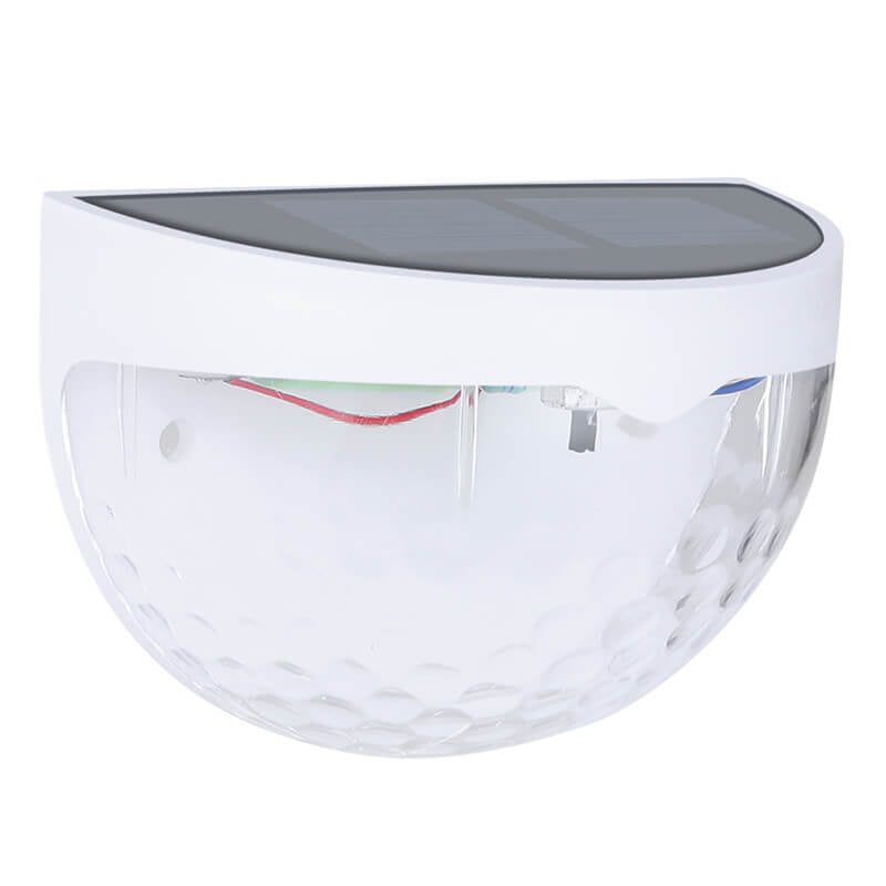 Solar Semi Circle Outdoor Waterproof Light Shadow Fence Wall Sconce Lamp | Bowlift
